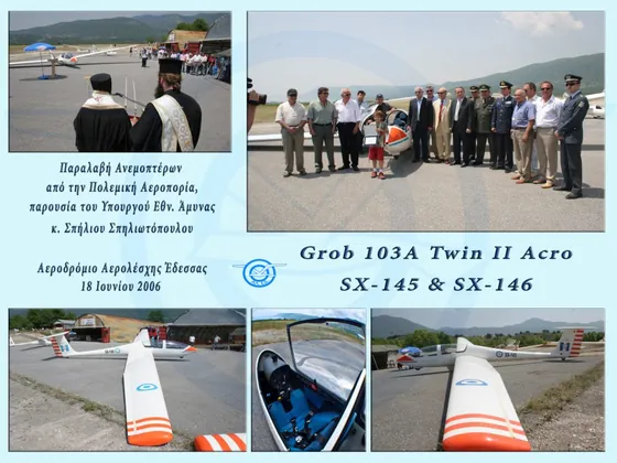 Consecration and receipt of Gliders, donated by the Air Force